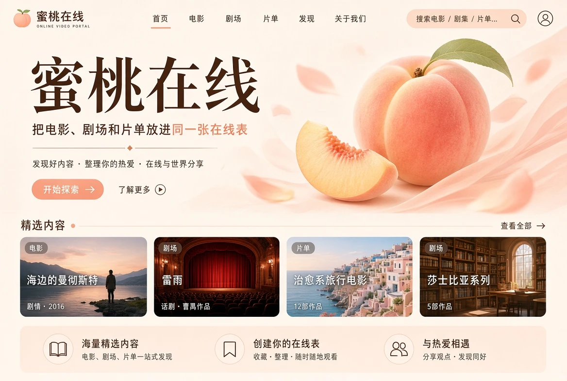 蜜桃在线影视阅读主视觉